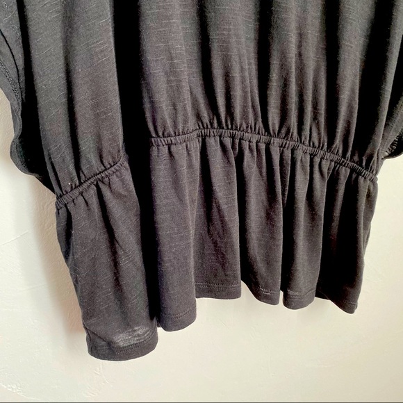 BAYO Black Embroidered Blouse with Gartered Bottom - Picture 4 of 10